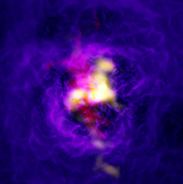 Астрономы обнаружили галактический фонтан