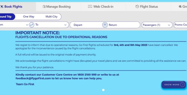 
Индийский лоукостер Go First отменил рейсы и подал заявление о банкротстве
